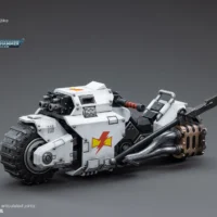 the front left side of Action Figure Vehicle - White Scars Raider-pattern Combat Bike 1 18 - JOYTOY Warhammer 40K rectangle image The Front Left Side Of Action Figure Vehicle White Scars Raider Pattern Combat Bike 1 18 Joytoy Warhammer 40k Rectangle Image