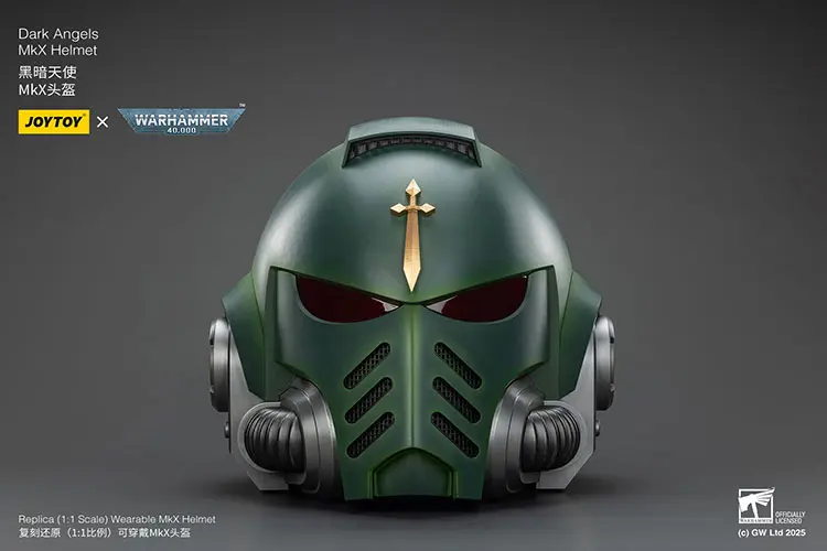 the front of Action Figure Helmet - Dark Angels MkX 1 1 Life-Size Wearable Replica - JOYTOY Warhammer 40K rectangle image The Front Of Action Figure Helmet Dark Angels Mkx 1 1 Life Size Wearable Replica Joytoy Warhammer 40k Rectangle Image