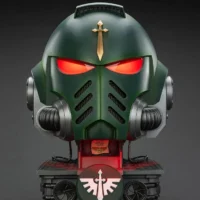 the front of Action Figure Helmet - Dark Angels MkX 1 1 Life-Size Wearable Replica with red lighting and Display Stand - JOYTOY Warhammer 40K rectangle image The Front Of Action Figure Helmet Dark Angels Mkx 1 1 Life Size Wearable Replica With Red Lighting And Display Stand Joytoy Warhammer 40k Rectangle Image