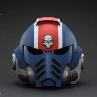 the front of Action Figure Helmet - Ultramarines Lieutenant Titus MkX 1 1 Life-Size Wearable Replica - JOYTOY Warhammer 40K rectangle image The Front Of Action Figure Helmet Ultramarines Lieutenant Titus Mkx 1 1 Life Size Wearable Replica Joytoy Warhammer 40k Rectangle Image