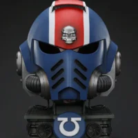the front of Action Figure Helmet - Ultramarines Lieutenant Titus' MkX Helmet & Display Stand 1 1 Life-Size Wearable Replica - JOYTOY Warhammer 40K rectangle image The Front Of Action Figure Helmet Ultramarines Lieutenant Titus' Mkx Helmet & Display Stand 1 1 Life Size Wearable Replica Joytoy Warhammer 40k Rectangle Image
