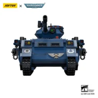 the front of the Action Figure - JoyToy Ultramarines Predator Destructor Tank with Turret-mounted Autocannon and Sponson-mounted Heavy Bolters 1 18 - Warhammer 40K Vehicle in white background