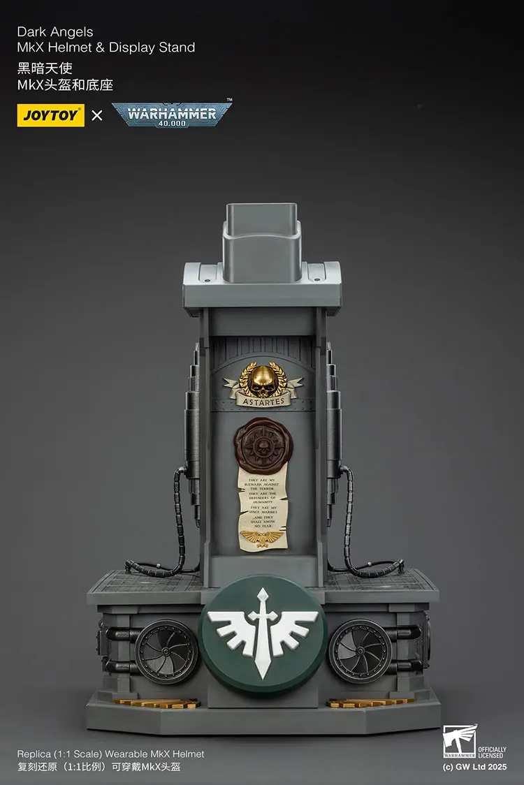 the front of the Display Stand of Action Figure Helmet - Dark Angels MkX 1 1 Life-Size Wearable Replica - JOYTOY Warhammer 40K rectangle image The Front Of The Display Stand Of Action Figure Helmet Dark Angels Mkx 1 1 Life Size Wearable Replica Joytoy Warhammer 40k Rectangle Image