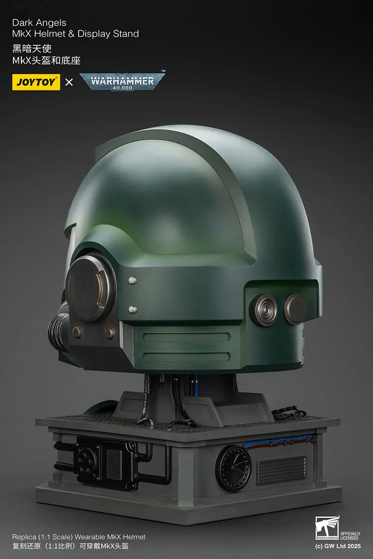 the left back of Action Figure Helmet - Dark Angels MkX 1 1 Life-Size Wearable Replica and Display Stand - JOYTOY Warhammer 40K rectangle image The Left Back Of Action Figure Helmet Dark Angels Mkx 1 1 Life Size Wearable Replica And Display Stand Joytoy Warhammer 40k Rectangle Image