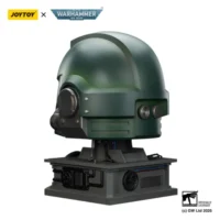 the left back of Action Figure Helmet - Dark Angels MkX 1 1 Life-Size Wearable Replica with Display Stand - JOYTOY Warhammer 40K in white background The Left Back Of Action Figure Helmet Dark Angels Mkx 1 1 Life Size Wearable Replica With Display Stand Joytoy Warhammer 40k In White Background