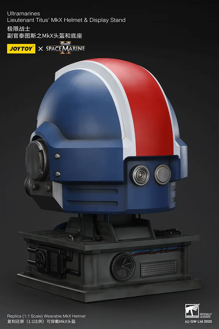 the left back of Action Figure Helmet - Ultramarines Lieutenant Titus' MkX Helmet & Display Stand 1 1 Life-Size Wearable Replica - JOYTOY Warhammer 40K rectangle image The Left Back Of Action Figure Helmet Ultramarines Lieutenant Titus' Mkx Helmet & Display Stand 1 1 Life Size Wearable Replica Joytoy Warhammer 40k Rectangle Image