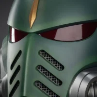 the left front details of Action Figure Helmet - Dark Angels MkX 1 1 Life-Size Wearable Replica and Display Stand - JOYTOY Warhammer 40K rectangle image The Left Front Details Of Action Figure Helmet Dark Angels Mkx 1 1 Life Size Wearable Replica And Display Stand Joytoy Warhammer 40k Rectangle Image
