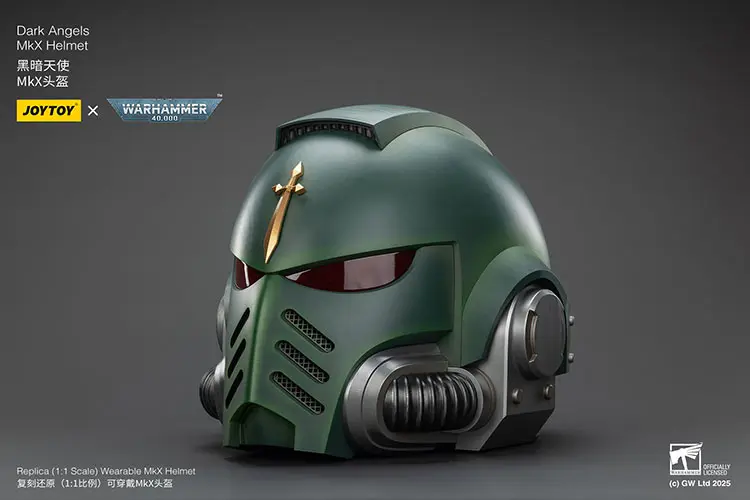 the left front of Action Figure Helmet - Dark Angels MkX 1 1 Life-Size Wearable Replica - JOYTOY Warhammer 40K rectangle image The Left Front Of Action Figure Helmet Dark Angels Mkx 1 1 Life Size Wearable Replica Joytoy Warhammer 40k Rectangle Image