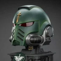 the left front of Action Figure Helmet - Dark Angels MkX 1 1 Life-Size Wearable Replica and Display Stand - JOYTOY Warhammer 40K rectangle image The Left Front Of Action Figure Helmet Dark Angels Mkx 1 1 Life Size Wearable Replica And Display Stand Joytoy Warhammer 40k Rectangle Image