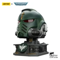 the left front of Action Figure Helmet - Dark Angels MkX 1 1 Life-Size Wearable Replica with Display Stand - JOYTOY Warhammer 40K in white background The Left Front Of Action Figure Helmet Dark Angels Mkx 1 1 Life Size Wearable Replica With Display Stand Joytoy Warhammer 40k In White Background