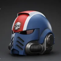 the left front of Action Figure Helmet - Ultramarines Lieutenant Titus MkX 1 1 Life-Size Wearable Replica - JOYTOY Warhammer 40K rectangle image The Left Front Of Action Figure Helmet Ultramarines Lieutenant Titus Mkx 1 1 Life Size Wearable Replica Joytoy Warhammer 40k Rectangle Image