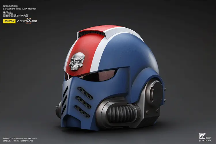the left front of Action Figure Helmet - Ultramarines Lieutenant Titus MkX 1 1 Life-Size Wearable Replica - JOYTOY Warhammer 40K rectangle image The Left Front Of Action Figure Helmet Ultramarines Lieutenant Titus Mkx 1 1 Life Size Wearable Replica Joytoy Warhammer 40k Rectangle Image