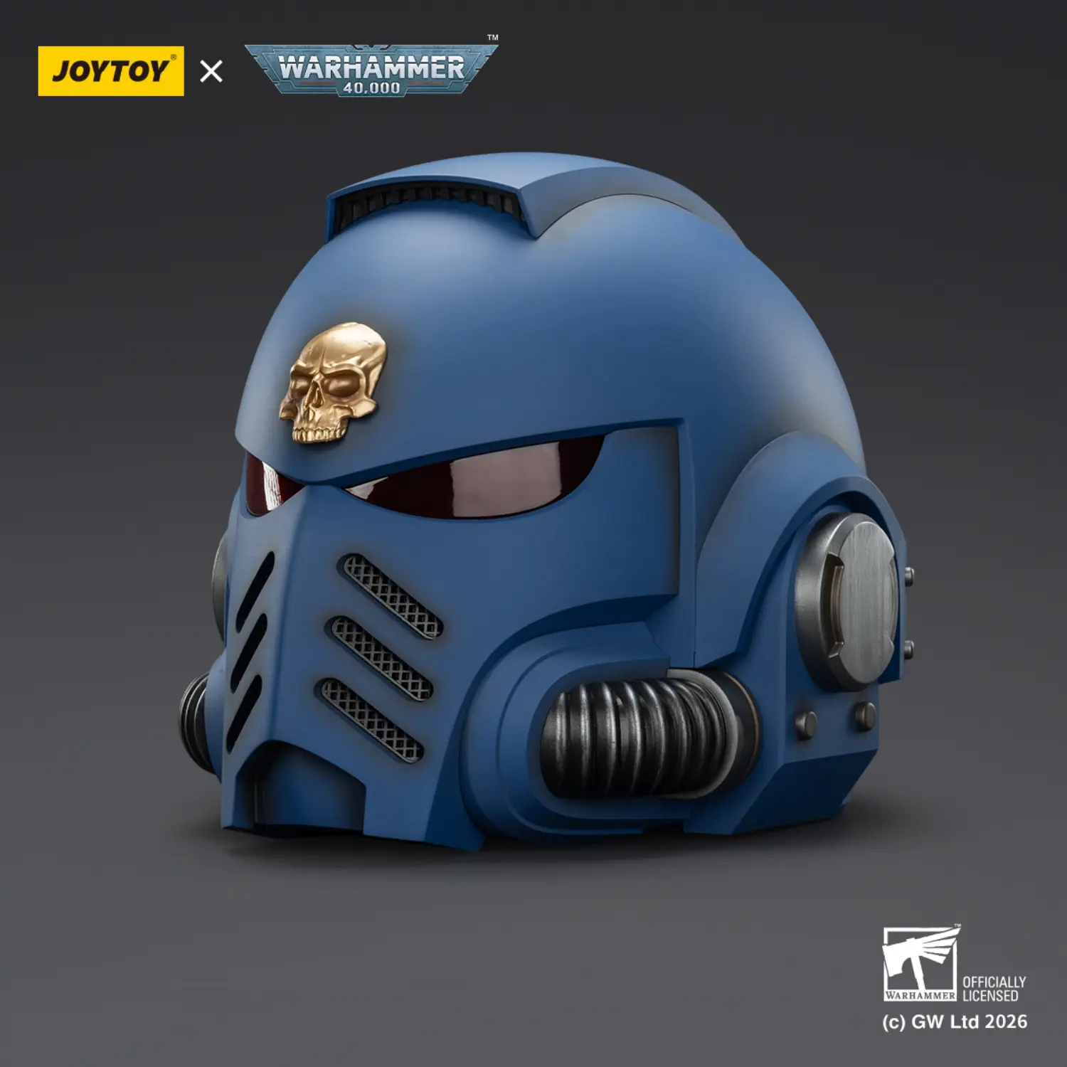 The Left Front Of The Action Figure Joytoy Ultramarines Captain Mkx Helmet 1 1 Life Size Replica Warhammer 40k