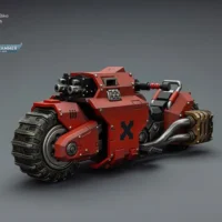 the left front of the Action Figure Vehicle - Blood Angels Raider-pattern Combat Bike with twin-linked bolt rifles 1 18 - JOYTOY Warhammer 40K rectangle image The Left Front Of The Action Figure Vehicle Blood Angels Raider Pattern Combat Bike With Twin Linked Bolt Rifles 1 18 Joytoy Warhammer 40k Rectangle Image