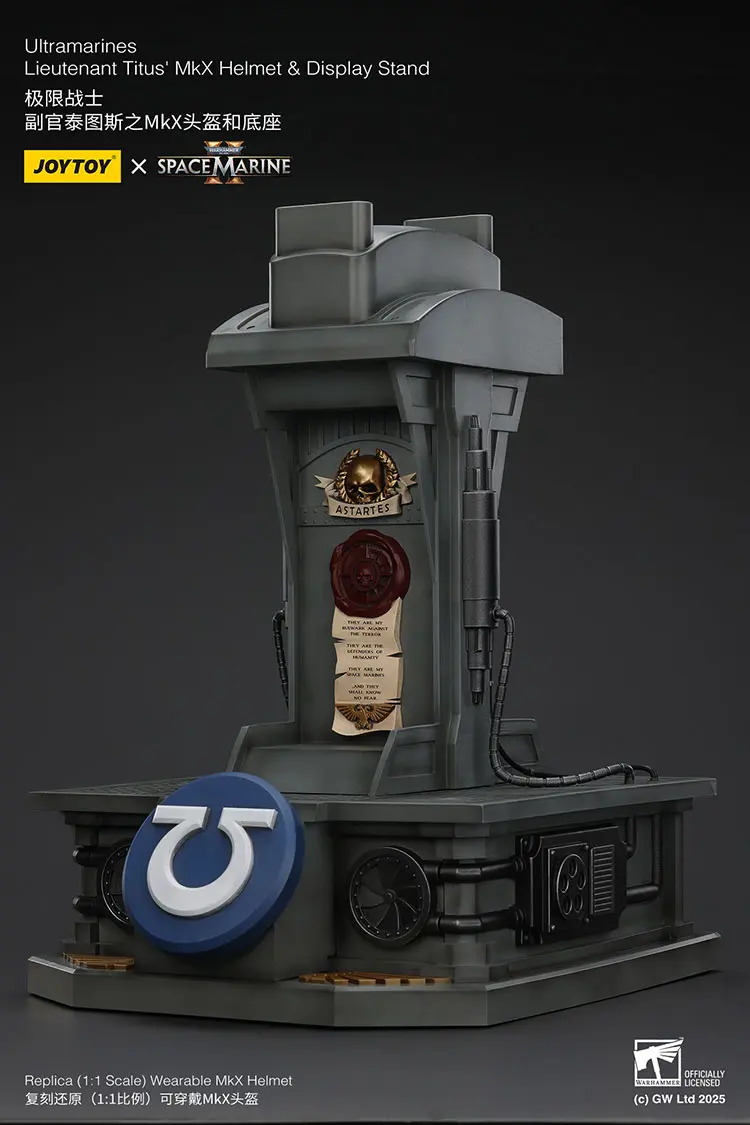the left front of the Display Stand of Action Figure Helmet - Ultramarines Lieutenant Titus' MkX Helmet 1 1 Life-Size Wearable Replica - JOYTOY Warhammer 40K rectangle image The Left Front Of The Display Stand Of Action Figure Helmet Ultramarines Lieutenant Titus' Mkx Helmet 1 1 Life Size Wearable Replica Joytoy Warhammer 40k Rectangle Image