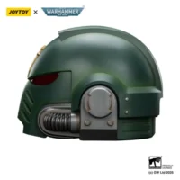 the left of Action Figure Helmet - Dark Angels MkX 1 1 Life-Size Wearable Replica - JOYTOY Warhammer 40K in white background The Left Of Action Figure Helmet Dark Angels Mkx 1 1 Life Size Wearable Replica Joytoy Warhammer 40k In White Background