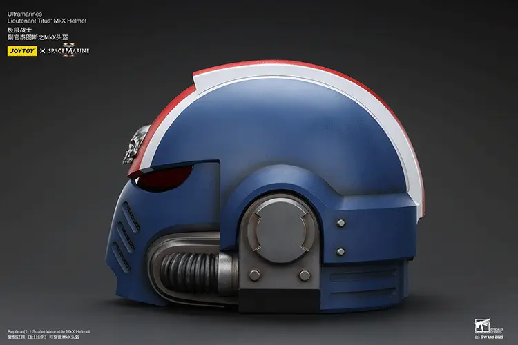 the left of Action Figure Helmet - Ultramarines Lieutenant Titus MkX 1 1 Life-Size Wearable Replica - JOYTOY Warhammer 40K rectangle image The Left Of Action Figure Helmet Ultramarines Lieutenant Titus Mkx 1 1 Life Size Wearable Replica Joytoy Warhammer 40k Rectangle Image