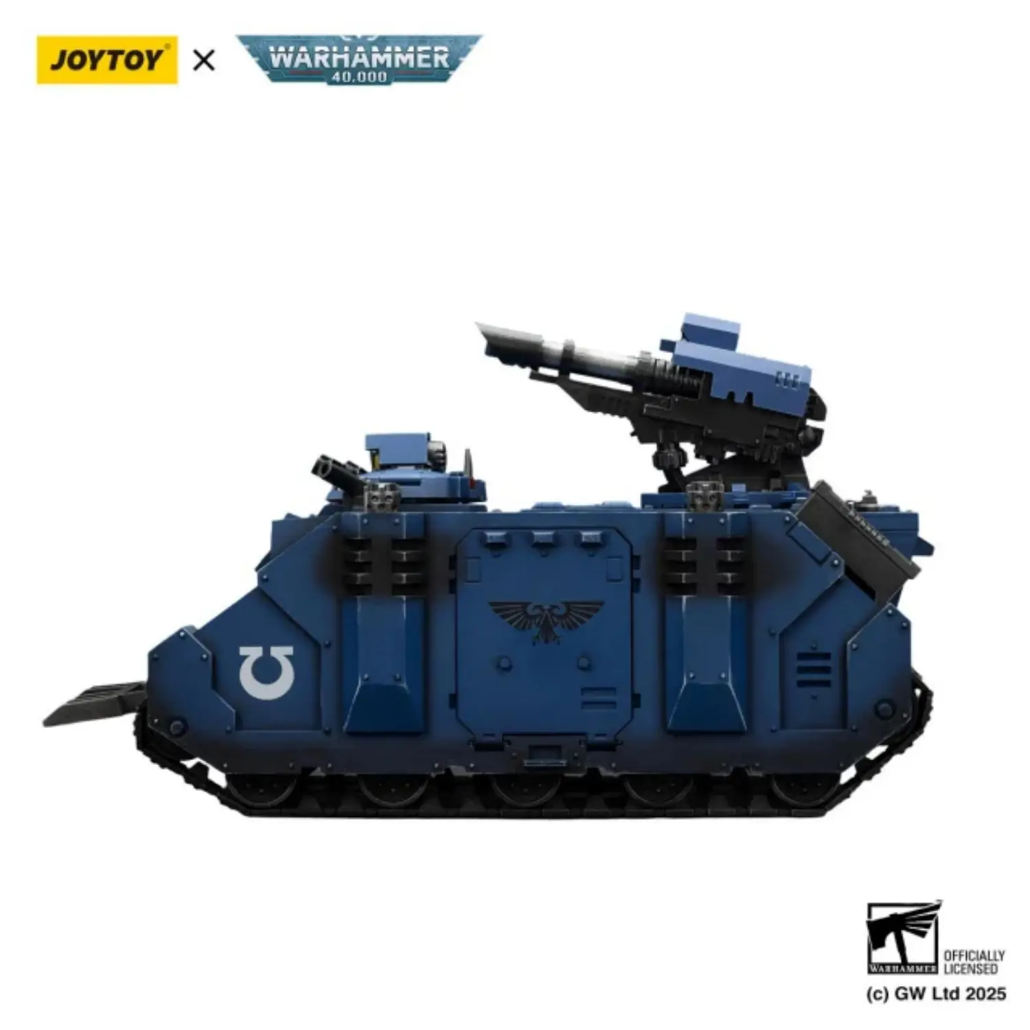 the left of Action Figure Vehicle - Ultramarines Razorback with Twin Lascannon 1 18 - JOYTOY Warhammer 40K in white background The Left Of Action Figure Vehicle Ultramarines Razorback With Twin Lascannon 1 18 Joytoy Warhammer 40k In White Background