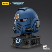 The Left Of The Action Figure Joytoy Ultramarines Captain Mkx Helmet & Display Stand 1 1 Life Size Replica Warhammer 40k