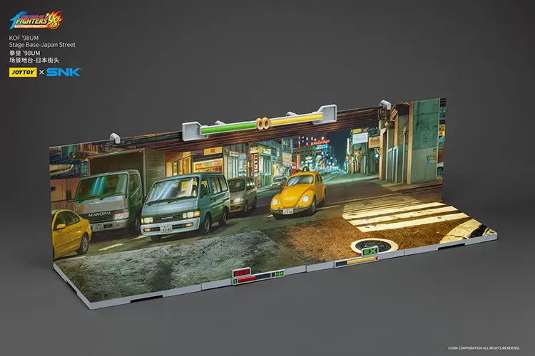 the left of the Stage Base - Japan Street KOF _98 UM SNK 1 18 - JOYTOY The King of Fighters rectangle image the left of the Stage Base - Japan Street KOF _98 UM SNK 1 18 - JOYTOY The King of Fighters rectangle image