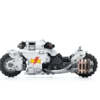 the left side of Action Figure Vehicle - White Scars Raider-pattern Combat Bike 1 18 - JOYTOY Warhammer 40K in white background rectangle image The Left Side Of Action Figure Vehicle White Scars Raider Pattern Combat Bike 1 18 Joytoy Warhammer 40k In White Background Rectangle Image