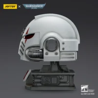 the left side of the Action Figure - JOYTOY White Scars MkX Helmet & Display Stand 1 1 Life-Size Replica - Warhammer 40K the left side of the Action Figure - JOYTOY White Scars MkX Helmet & Display Stand 1 1 Life-Size Replica - Warhammer 40K