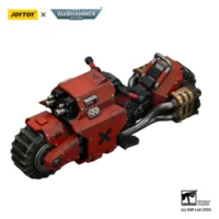 the left upward of the Action Figure Vehicle - Blood Angels Raider-pattern Combat Bike with twin-linked bolt rifles 1 18 - JOYTOY Warhammer 40K in white background The Left Upward Of The Action Figure Vehicle Blood Angels Raider Pattern Combat Bike With Twin Linked Bolt Rifles 1 18 Joytoy Warhammer 40k In White Background