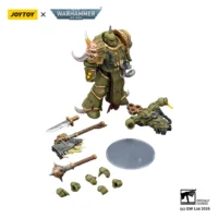 the parts of Action Figure - Chaos Space Marines Death Guard Plague Marine (with Bubotic Axe and Plague Weapons) 1 18 - JOYTOY Warhammer 40K in whtie background The Parts Of Action Figure Chaos Space Marines Death Guard Plague Marine (with Bubotic Axe And Plague Weapons) 1 18 Joytoy Warhammer 40k In Whtie Background