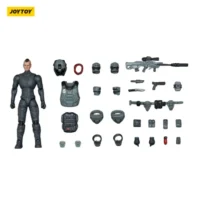 the parts of Action Figure - Dark Source UNSC Mirage Squad Sniper - Russell 1 25 - JOYTOY Dark Source in white background The Parts Of Action Figure Dark Source Unsc Mirage Squad Sniper Russell 1 25 Joytoy Dark Source In White Background