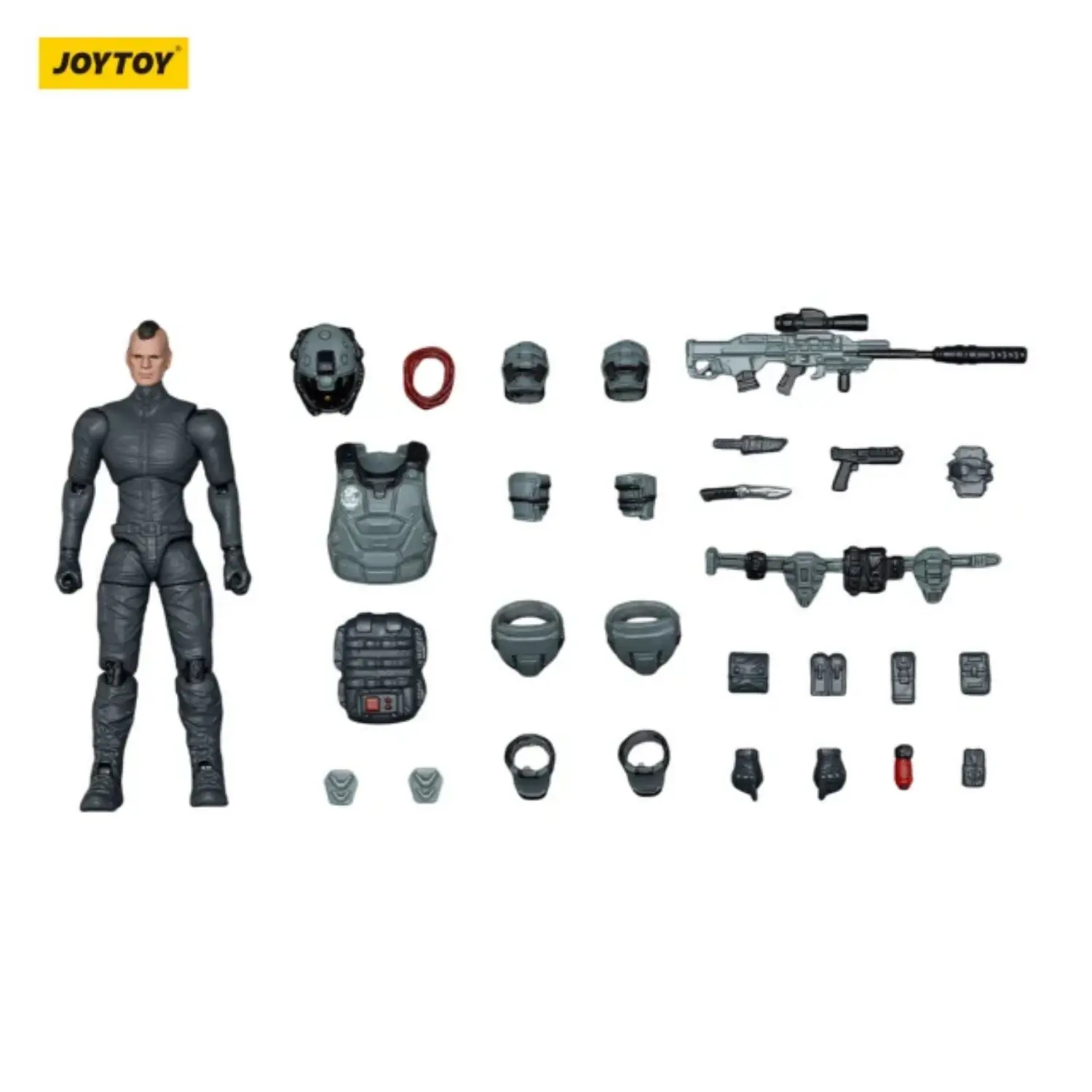 the parts of Action Figure - Dark Source UNSC Mirage Squad Sniper - Russell 1 25 - JOYTOY Dark Source in white background The Parts Of Action Figure Dark Source Unsc Mirage Squad Sniper Russell 1 25 Joytoy Dark Source In White Background