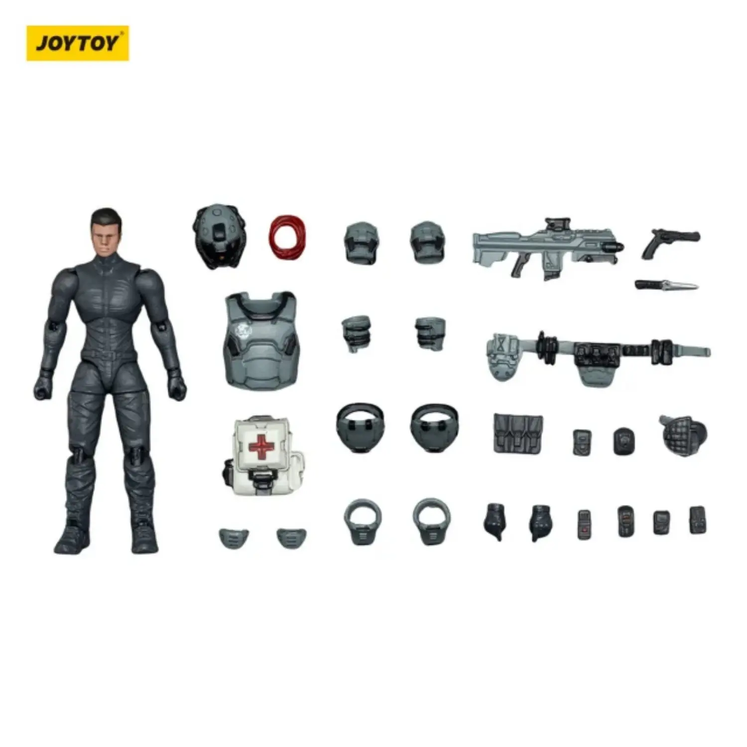 the parts of Action Figure - Dark Source UNSC Mirage Squad Support - Gus 1 25 - JOYTOY Dark Source in white background The Parts Of Action Figure Dark Source Unsc Mirage Squad Support Gus 1 25 Joytoy Dark Source In White Background