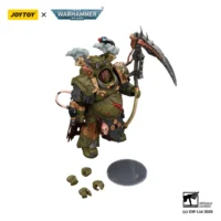 The Parts Of Action Figure Death Guard Deathshroud Terminator 1 With Manreaper And Plaguespurter Gauntlet 1 18 Joytoy Warhammer 40k In White Background
