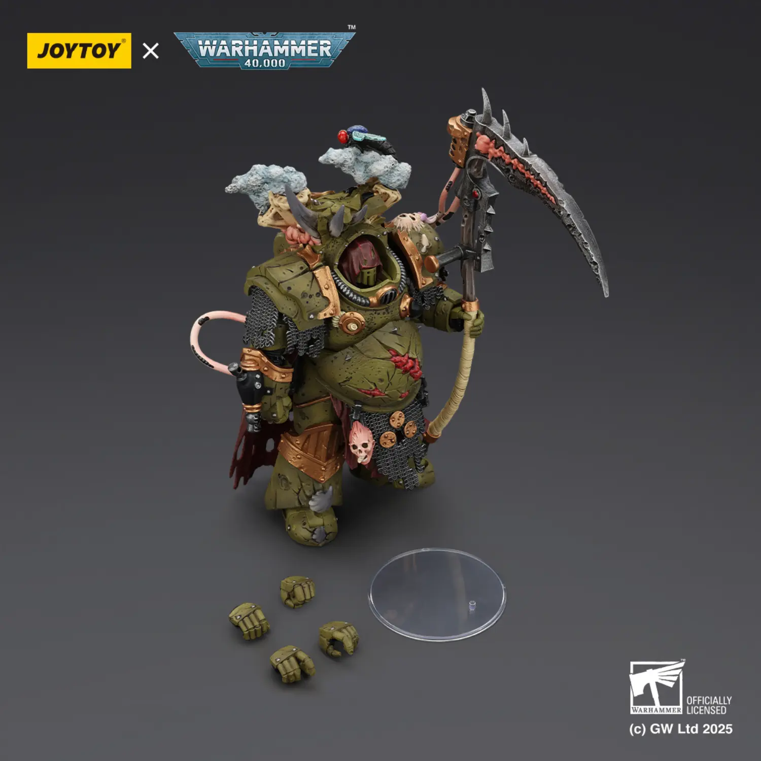 The Parts Of Action Figure Death Guard Deathshroud Terminator 1 With Manreaper And Plaguespurter Gauntlet 1 18 Joytoy Warhammer 40k