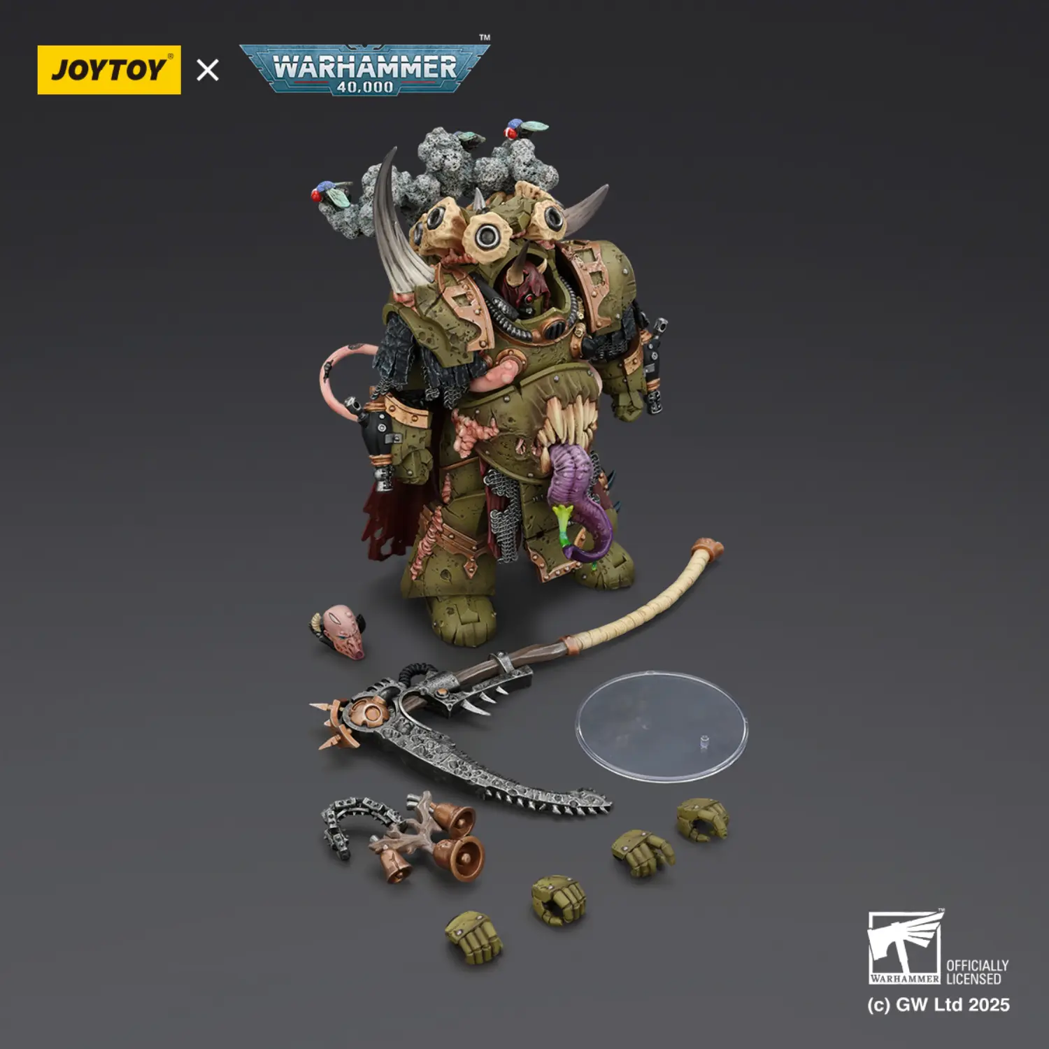 the parts of Action Figure - Death Guard Deathshroud Terminators Champion with Manreaper and Plaguespurter Gauntlets 1 18 - JOYTOY Warhammer 40K The Parts Of Action Figure Death Guard Deathshroud Terminators Champion With Manreaper And Plaguespurter Gauntlets 1 18 Joytoy Warhammer 40k