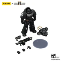 the parts of Action Figure - Game Edition Iron Hands Heavy Intercessor with Heavy Bolt Rifle and Bolt Pistol 1 18 - JOYTOY Warhammer 40K in white background The Parts Of Action Figure Game Edition Iron Hands Heavy Intercessor With Heavy Bolt Rifle And Bolt Pistol 1 18 Joytoy Warhammer 40k In White Background