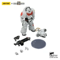 the parts of Action Figure - Game Edition White Scars Heavy Intercessor with Heavy Bolt Rifle and Bolt Pistol 1 18 - JOYTOY Warhammer 40K in white background The Parts Of Action Figure Game Edition White Scars Heavy Intercessor With Heavy Bolt Rifle And Bolt Pistol 1 18 Joytoy Warhammer 40k In White Background