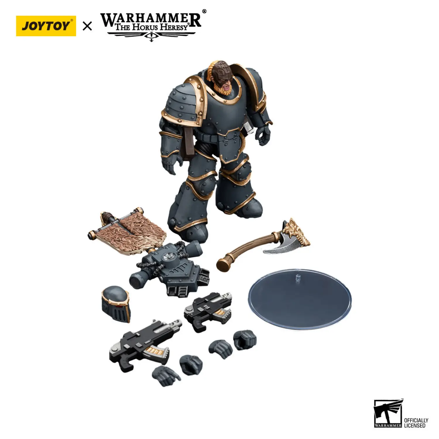 the parts of Action Figure - Grey Slayer with Legion Vexilla Space Wolves Grey Slayer Pack 1 18 - JOTYOY Warhammer The Horus Heresy in white background The Parts Of Action Figure Grey Slayer With Legion Vexilla Space Wolves Grey Slayer Pack 1 18 Jotyoy Warhammer The Horus Heresy In White Background