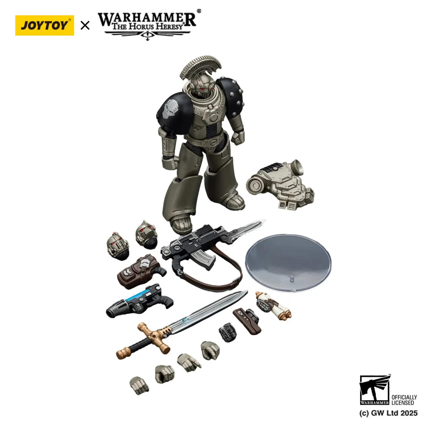 the parts of Action Figure - Iron Warriors MKVI Tactical Sergeant with Power Sword and Plasma Pistol 1 18 - JOTYOY Warhammer The Horus Heresy in white background The Parts Of Action Figure Iron Warriors Mkvi Tactical Sergeant With Power Sword And Plasma Pistol 1 18 Jotyoy Warhammer The Horus Heresy In White Background