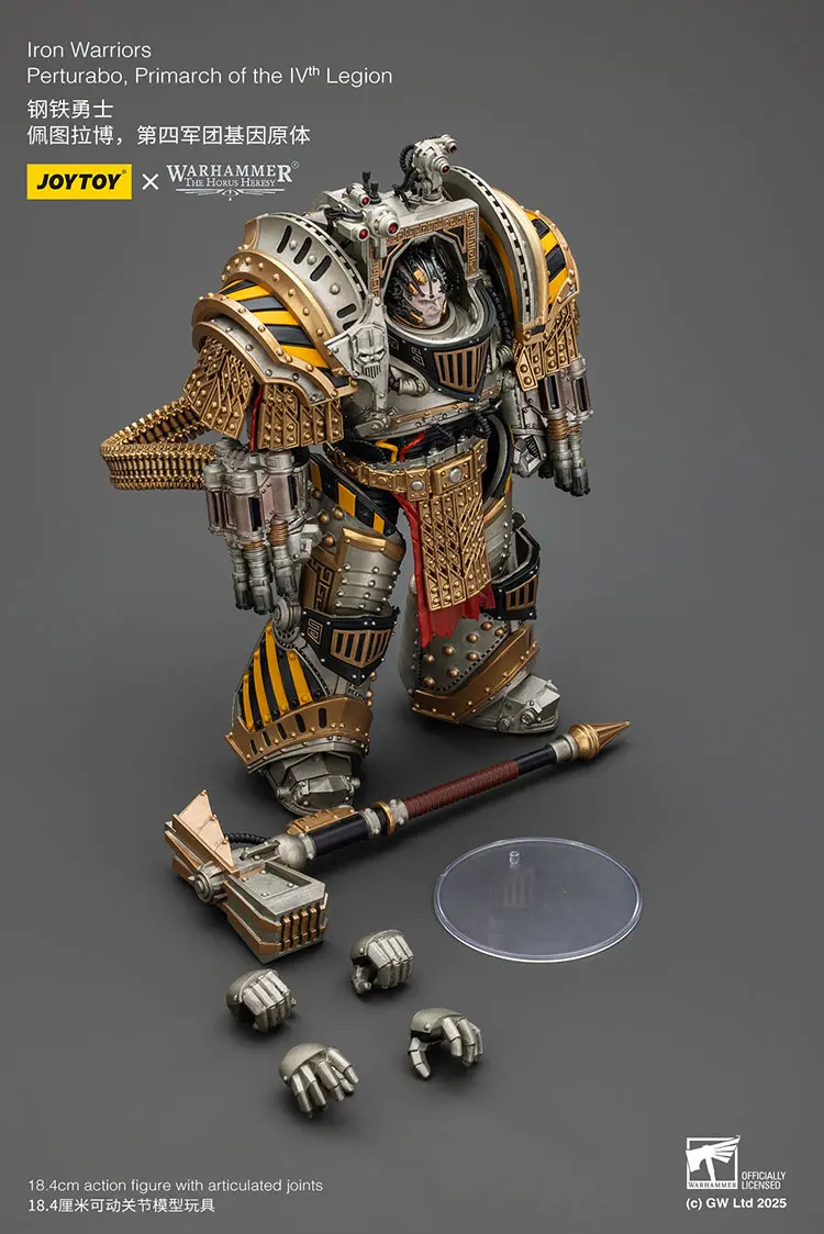 The Parts Of Action Figure Iron Warriors Perturabo, Primarch Of The Ivth Legion 1 18 Jotyoy Warhammer The Horus Heresy Rectangle Image