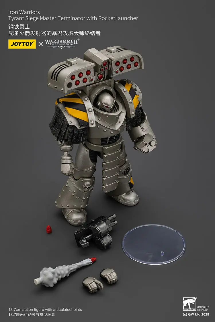 The Parts Of Action Figure Iron Warriors Tyrant Siege Master Terminator With Rocket Launcher 1 18 Jotyoy Warhammer The Horus Heresy Rectangle Image