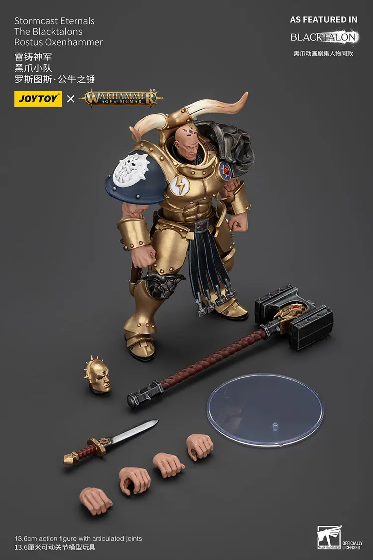 The Parts Of Action Figure Rostus Oxenhammer Stormcast Eternals The Blacktalons 1 18 Jotyoy Warhammer Age Of Sigmar Rectangle Image