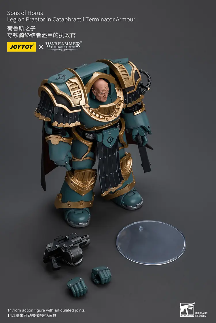 The Parts Of Action Figure Sons Of Horus Legion Praetor In Cataphractii Terminator Armour 1 18 Jotyoy Warhammer The Horus Heresy Rectangle Image