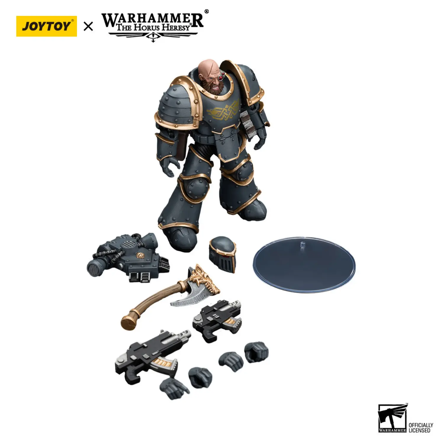 The Parts Of Action Figure Space Wolves Grey Slayer 3 (grey Slayer Pack) 1 18 Jotyoy Warhammer The Horus Heresy In White Background