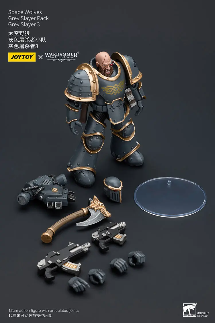 The Parts Of Action Figure Space Wolves Grey Slayer 3 (grey Slayer Pack) 1 18 Jotyoy Warhammer The Horus Heresy Rectangle Image