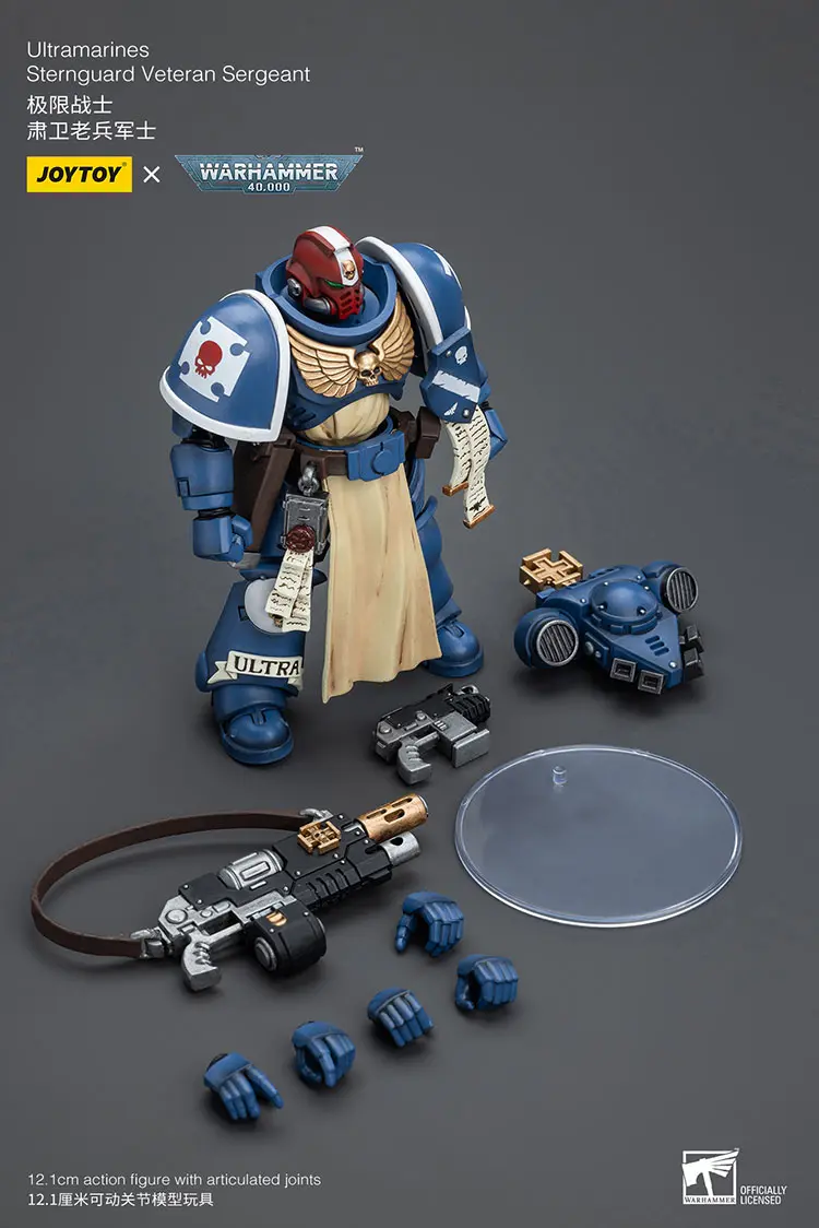 the parts of Action Figure - Ultramarines Sternguard Veteran Sergeant 1 18 - JOYTOY Warhammer 40K rectangle image The Parts Of Action Figure Ultramarines Sternguard Veteran Sergeant 1 18 Joytoy Warhammer 40k Rectangle Image
