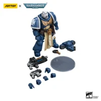 the parts of Action Figure - Ultramarines Sternguard Veteran with Combi-Plasma 1 18 - JOYTOY Warhammer 40K in white background The Parts Of Action Figure Ultramarines Sternguard Veteran With Combi Plasma 1 18 Joytoy Warhammer 40k In White Background