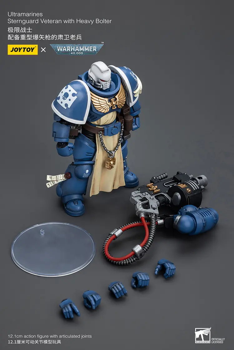 the parts of Action Figure - Ultramarines Sternguard Veteran with Heavy Bolter 1 18 - JOYTOY Warhammer 40K rectangle image The Parts Of Action Figure Ultramarines Sternguard Veteran With Heavy Bolter 1 18 Joytoy Warhammer 40k Rectangle Image