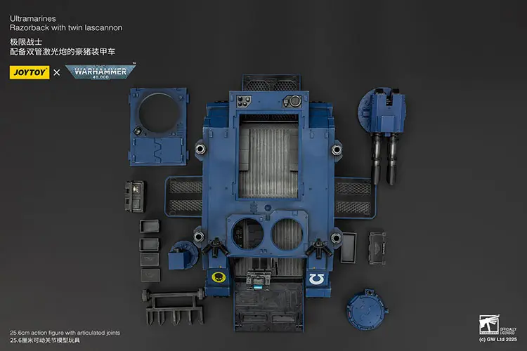 the parts of Action Figure Vehicle - Ultramarines Razorback with Twin Lascannon 1 18 - JOYTOY Warhammer 40K rectangle image The Parts Of Action Figure Vehicle Ultramarines Razorback With Twin Lascannon 1 18 Joytoy Warhammer 40k Rectangle Image