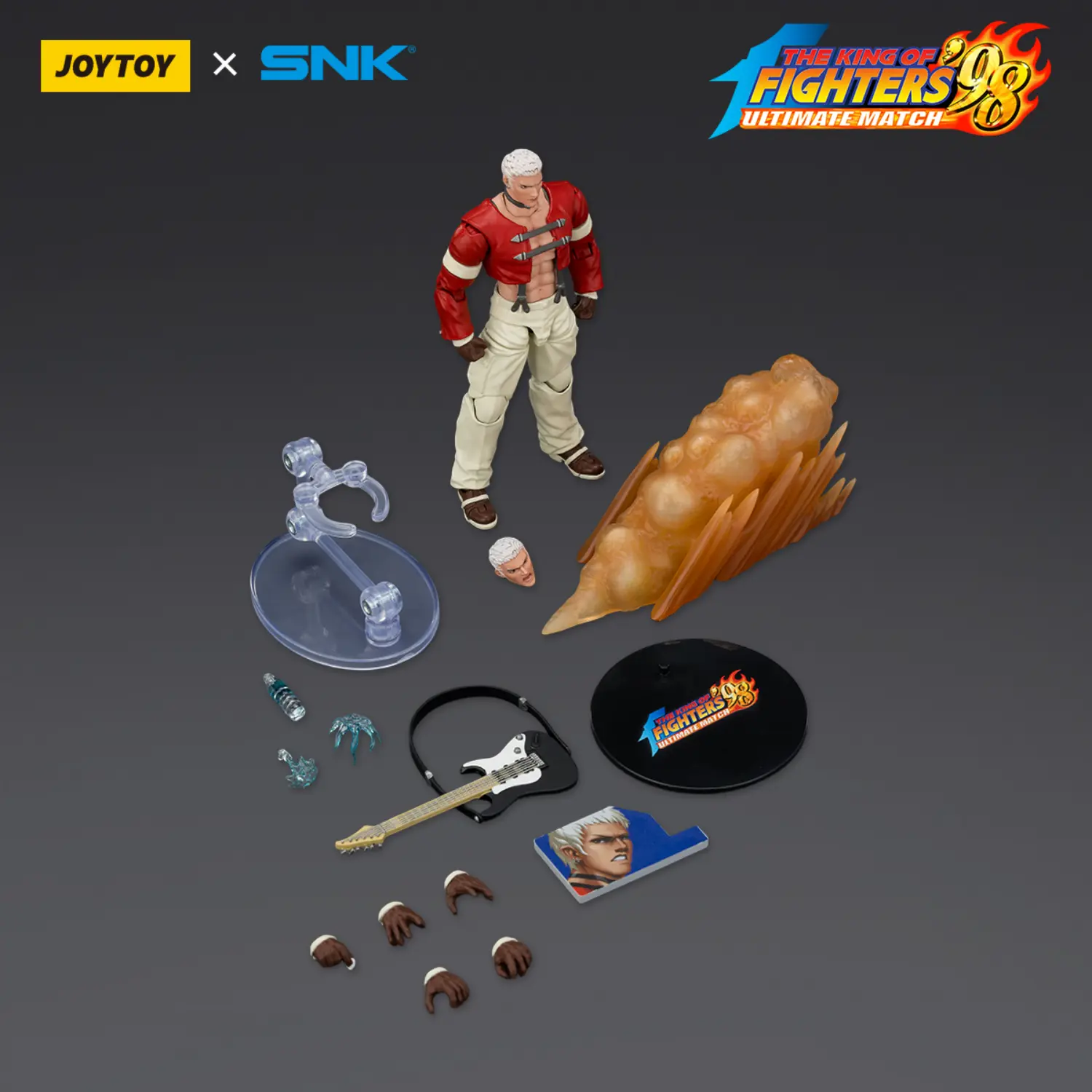 the parts of teh Action Figure - JOYTOY Yashiro Nanakase KOF _98 UM Orochi Team SNK 1 18 - The King of Fighters