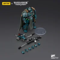 The Parts Of The Action Figure Alpha Legion Exodus 'the One Who Is Many' With Sniper Rifle And Power Dagger 1 18 Jotyoy Warhammer The Horus Heresy